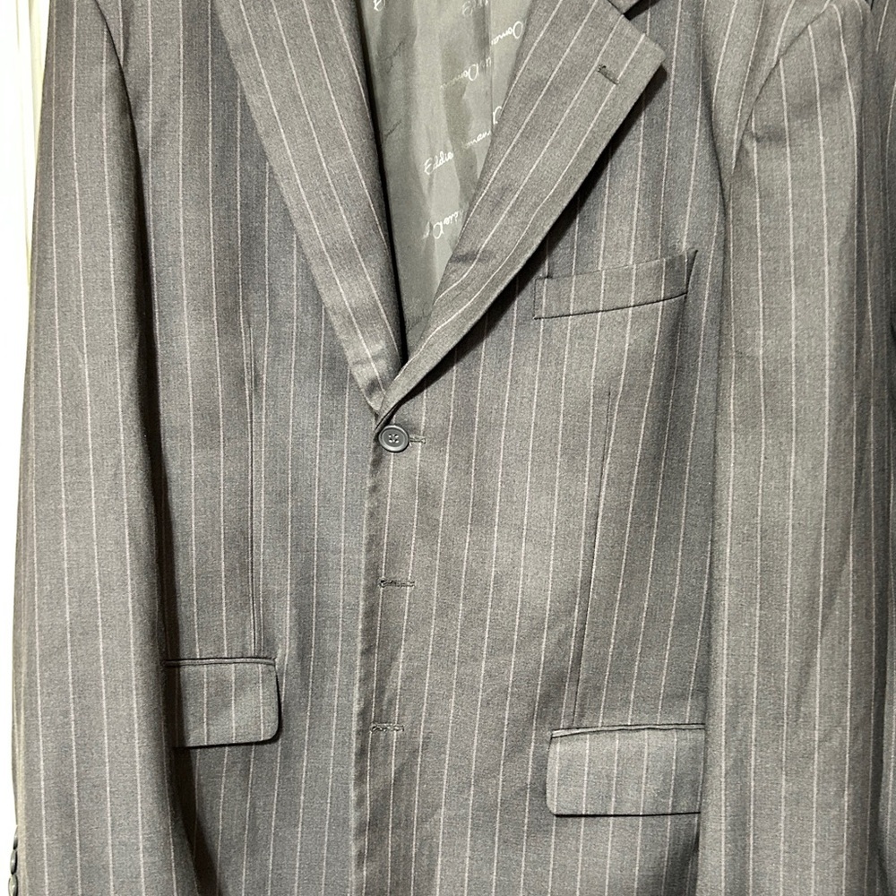 Men's Gray Pinstripe Blazer